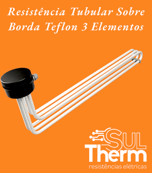 tubular sobre borda 3 elementos teflon